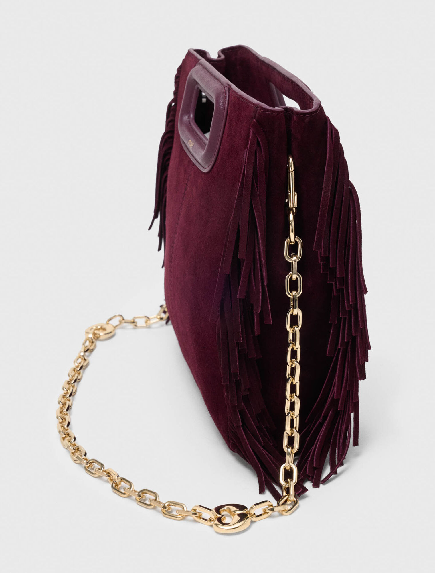 Short metal chain shoulder strap