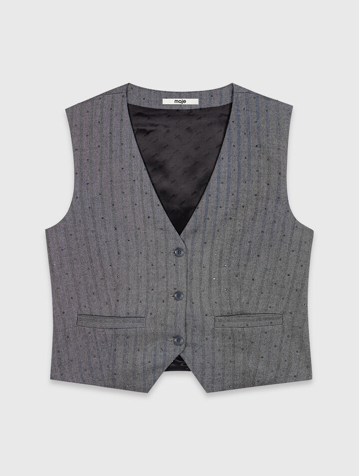 Tailored rhinestone jacket