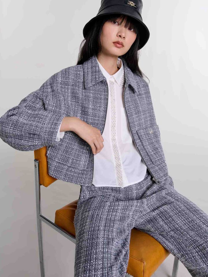 Short tweed jacket