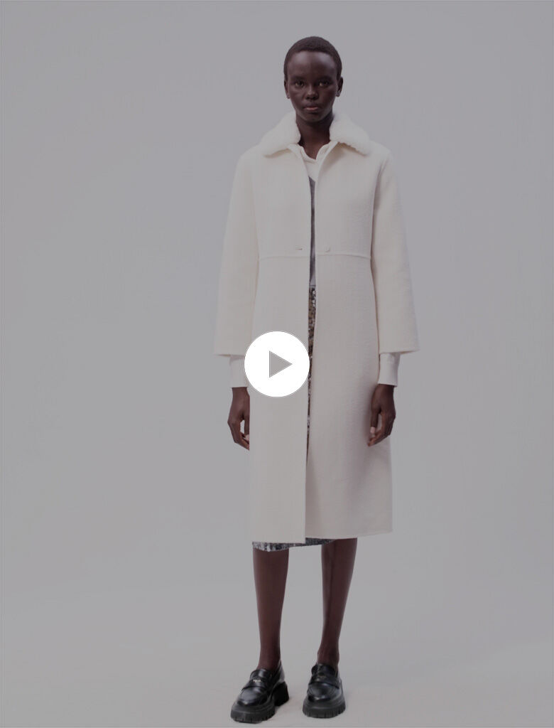 Maje wool blend coat hotsell