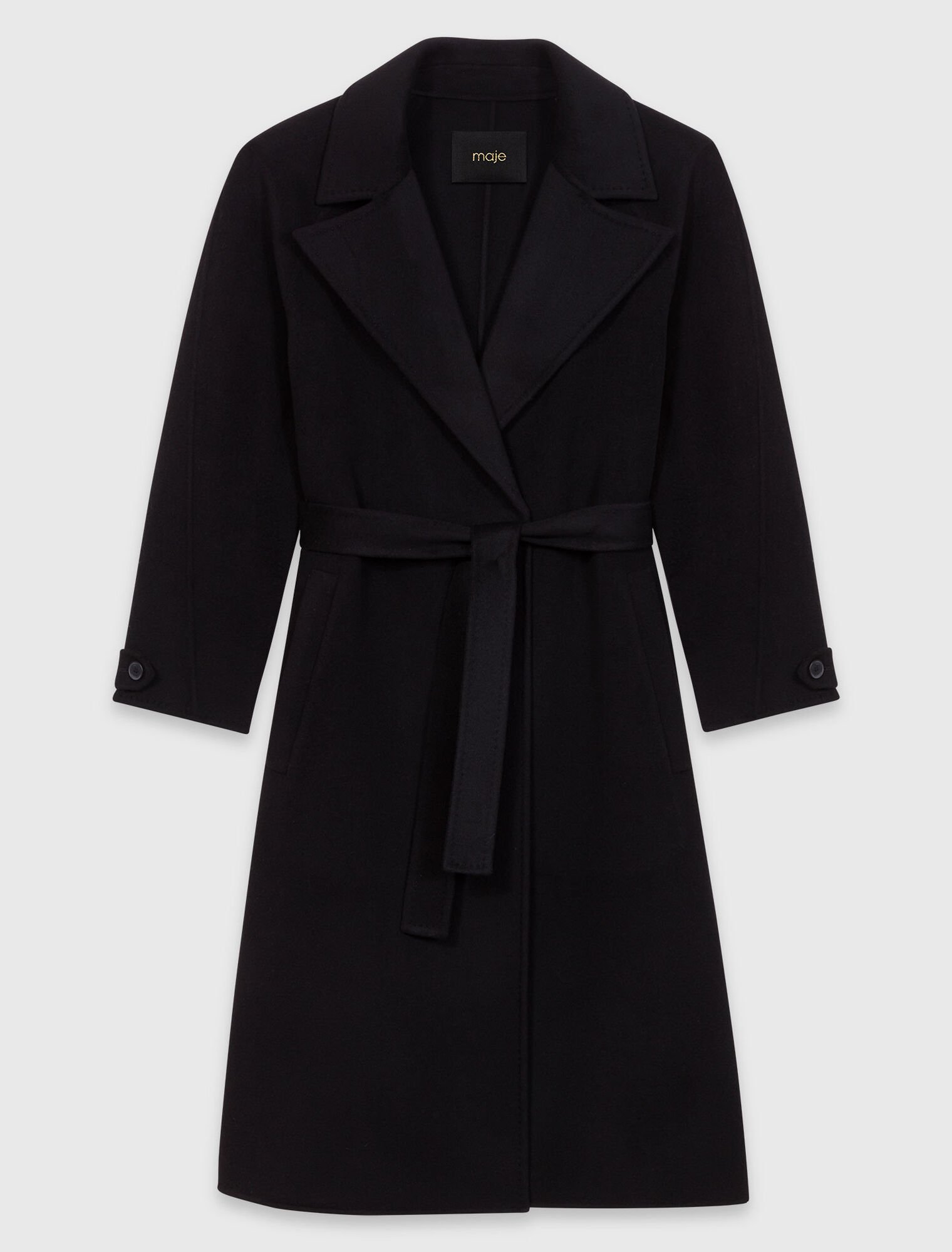 Double-faced mid-length coat