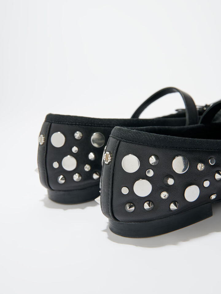 Studded ballet flats