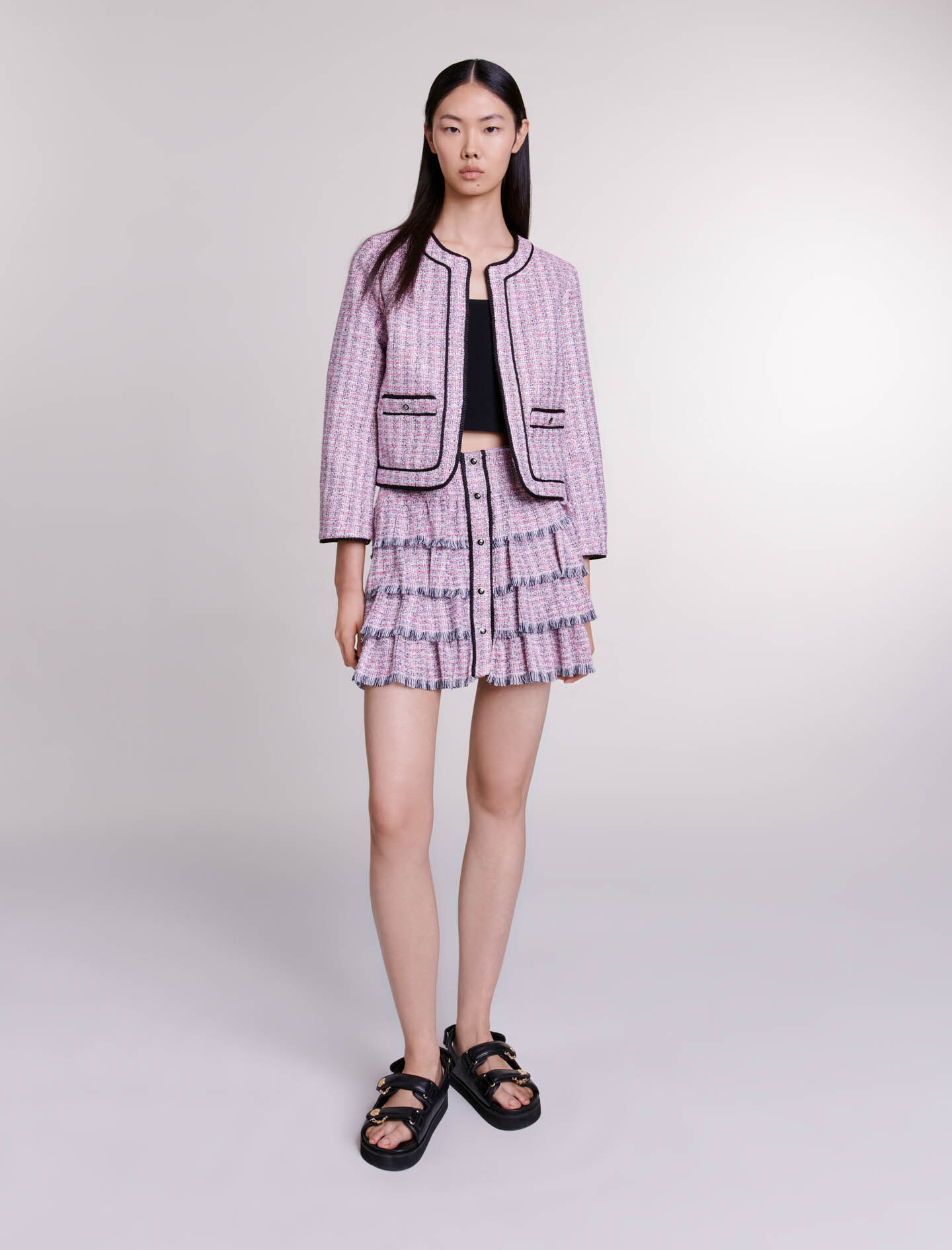 Maje tweed mini skirt sales