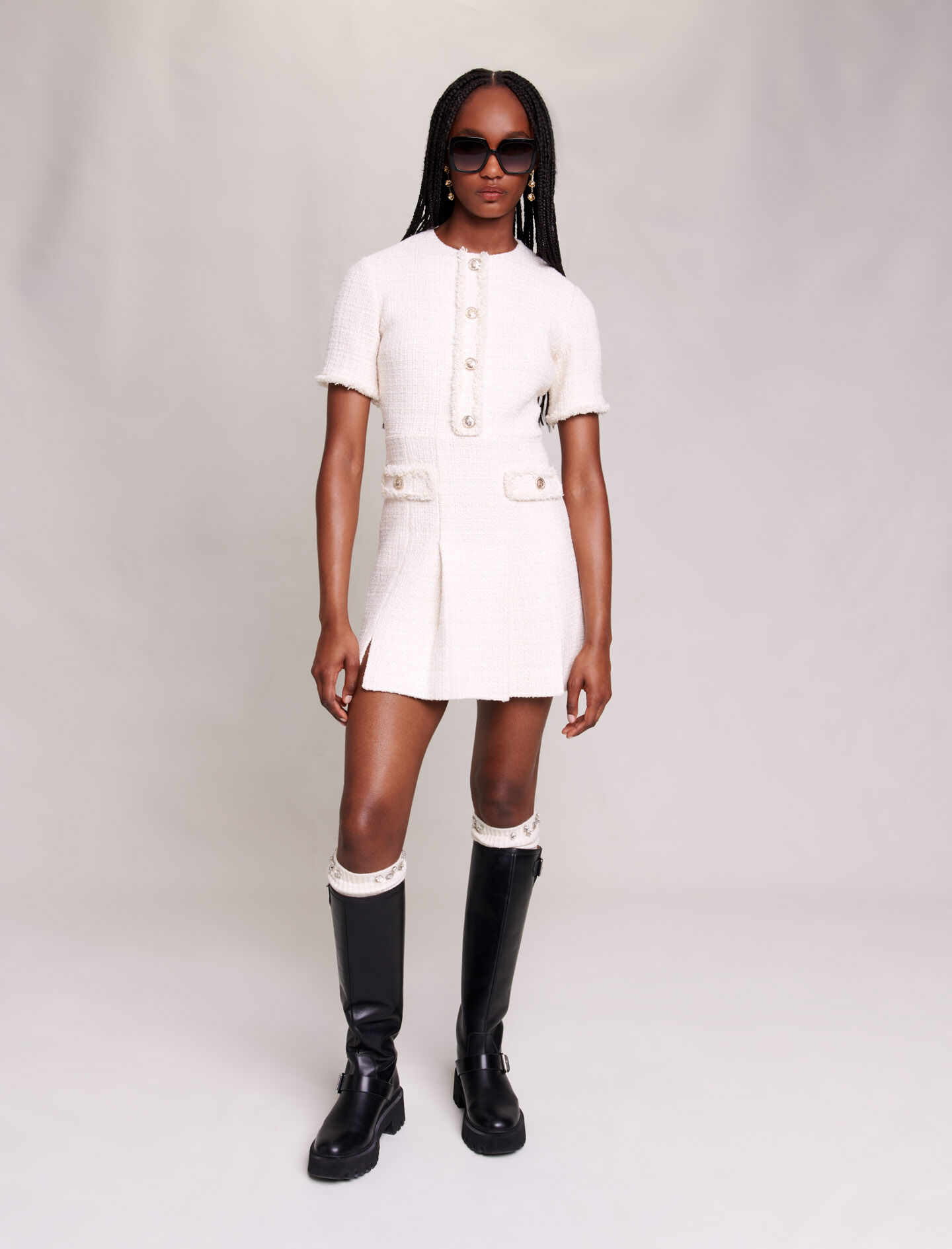 Short tweed dress