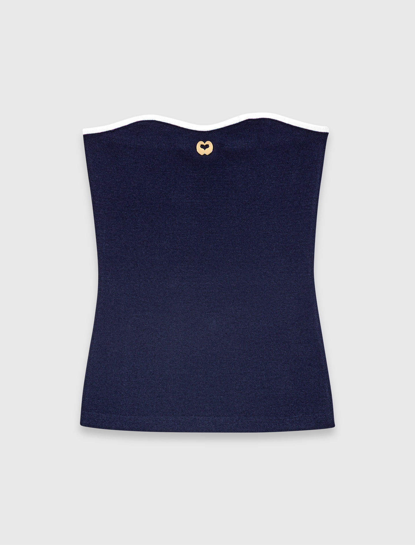 Contrast-knit bustier top 5