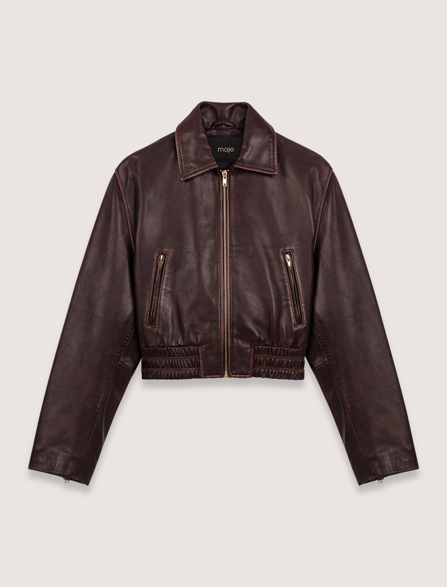 Vintage leather jacket - Leather jackets | Maje Vintage leather jacket - Leather jackets | Maje
