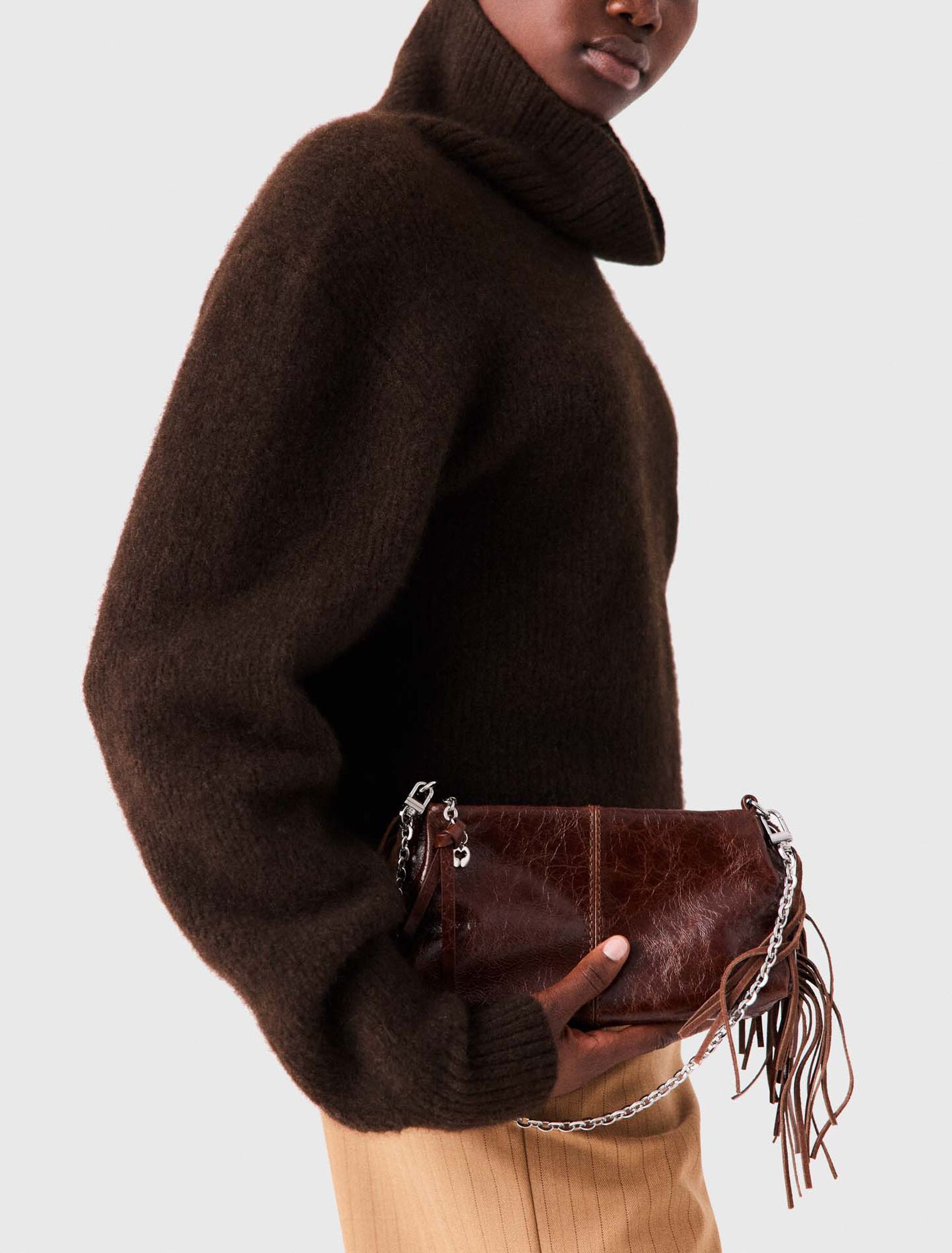 Yak blend roll-neck jumper