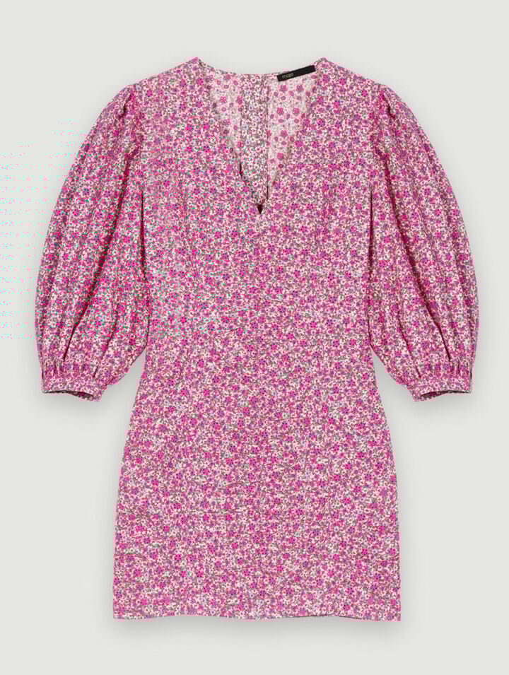 Floral print short dress