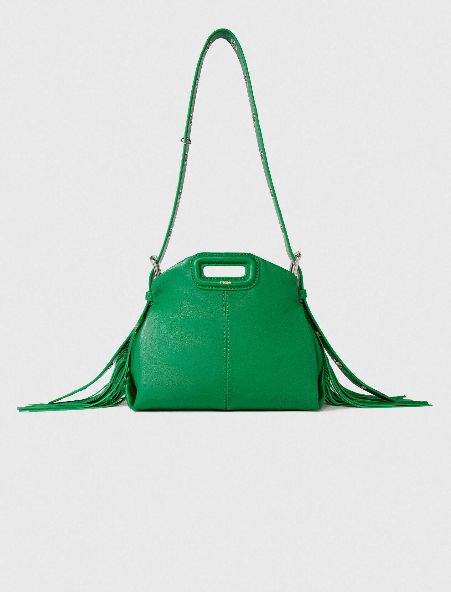 ショルダーバッグ・ポシェット MAJE Plain leather miss m xl bag Plain leather Miss M XL bag Black / Gray for Women | Maje