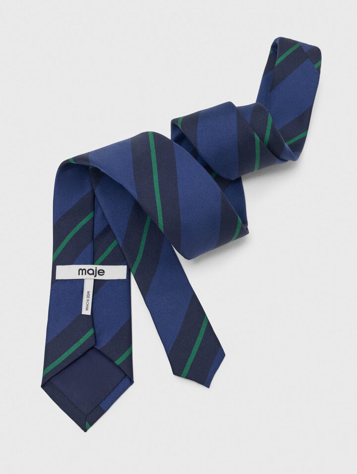 Striped silk tie
