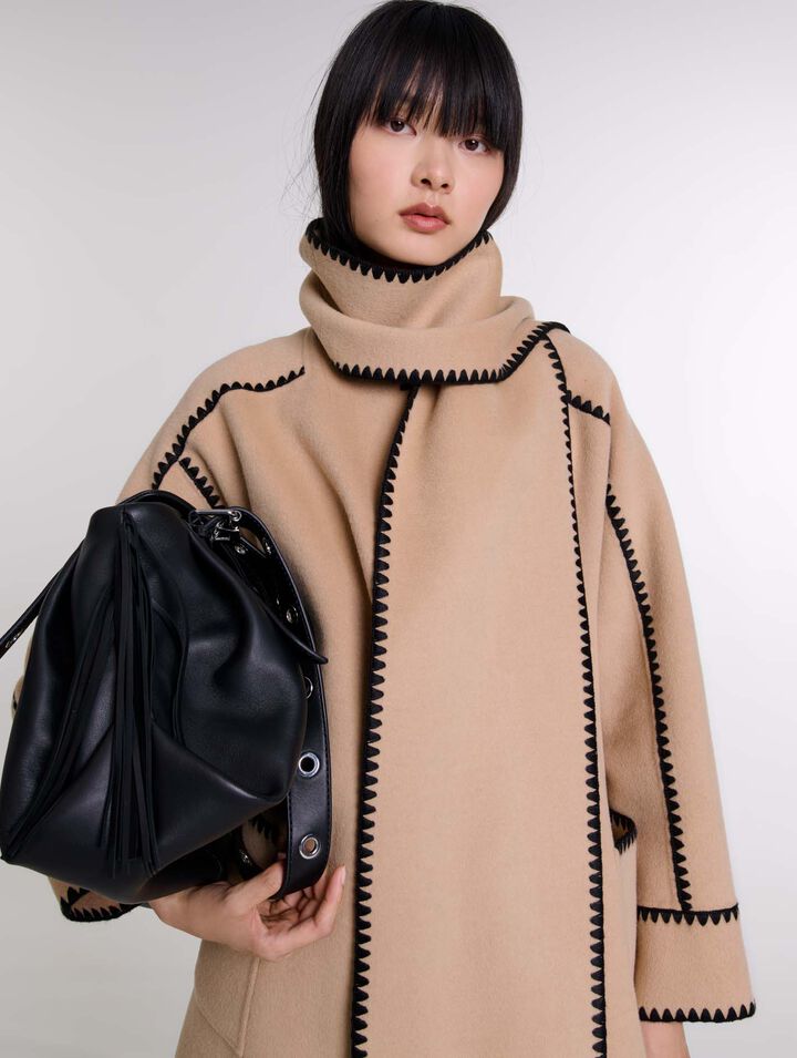 Two-tone double-faced coat