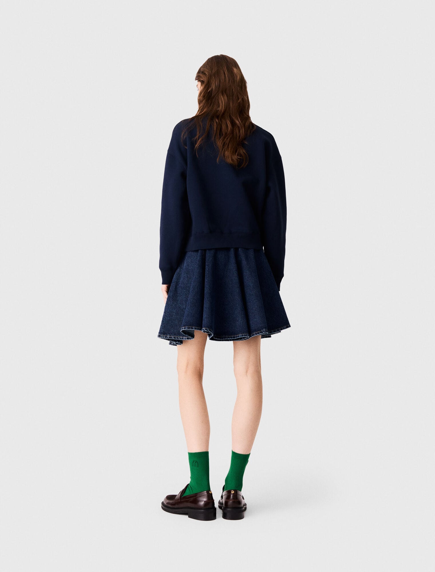 Sweatshirt with poplin details