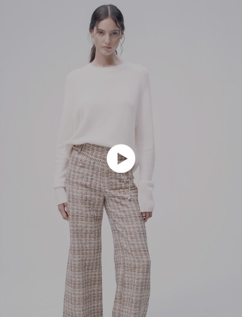 Tweed trousers High waist trousers Maje