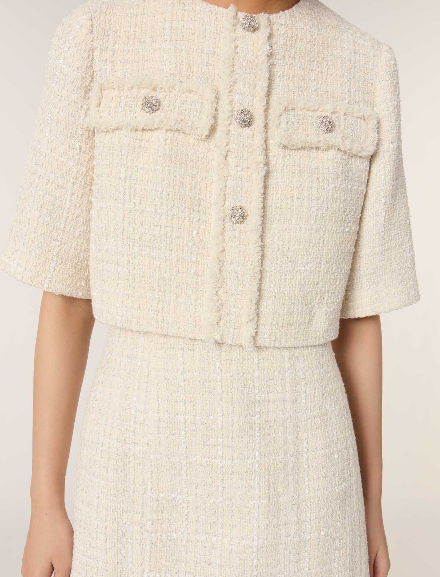 Tweed 2-in-1 short dress - Short dresses | Maje