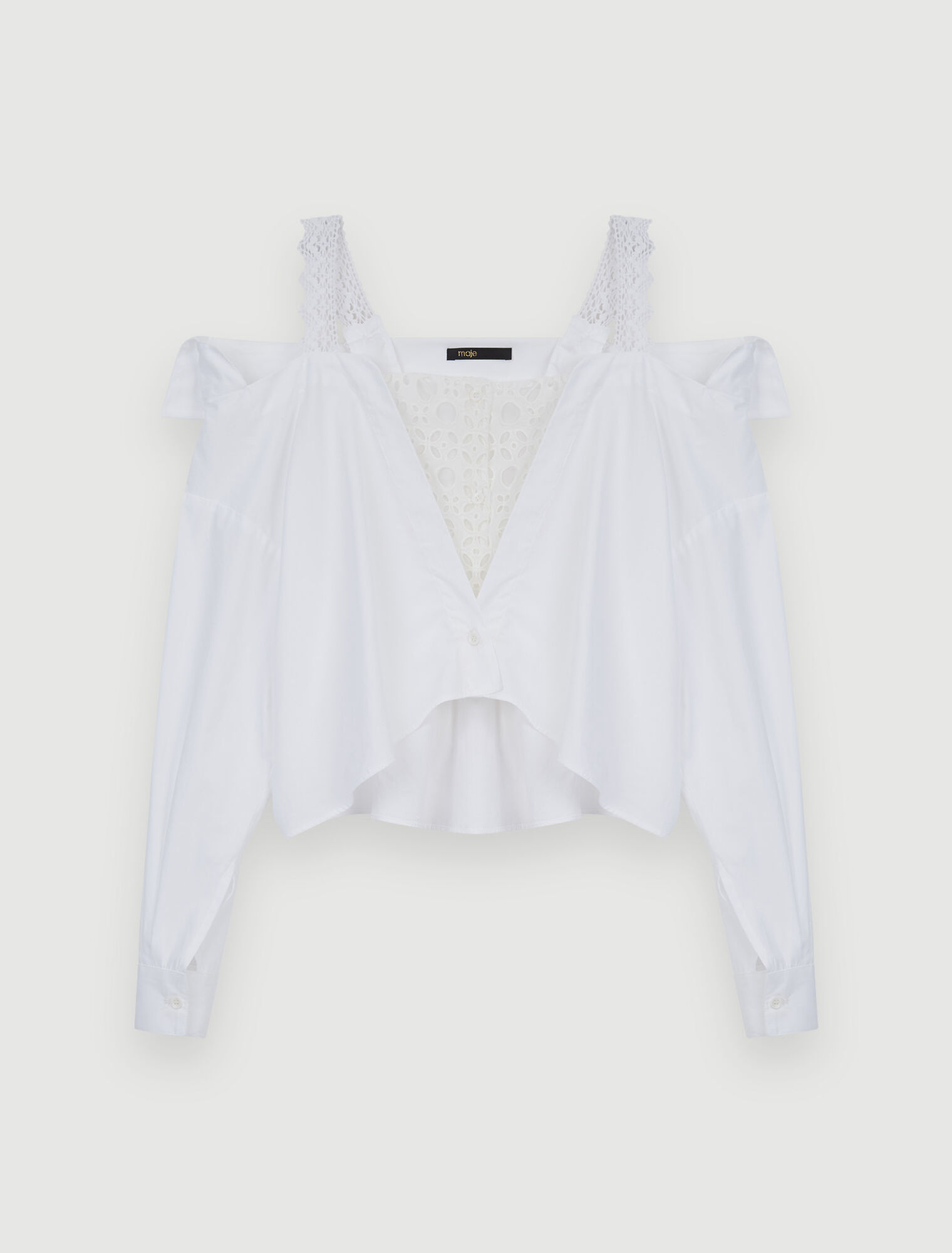 Trompe l'oeil lace shirt