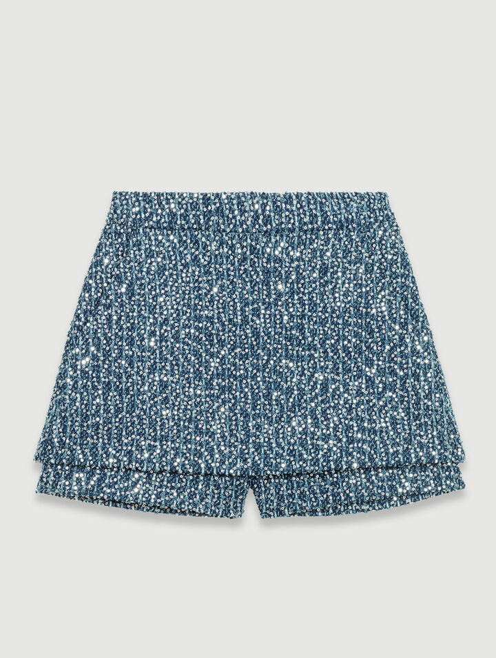 Tweed illusion shorts