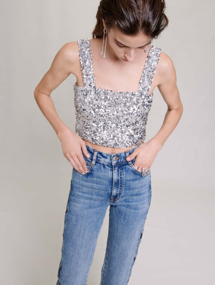 Sequinned top