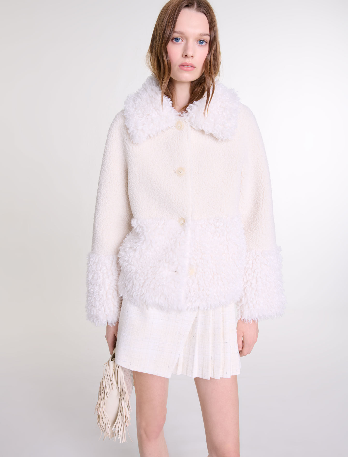 【お年玉セール特価】 Short fake fur coat - Short coats | Maje ジャケット・アウター