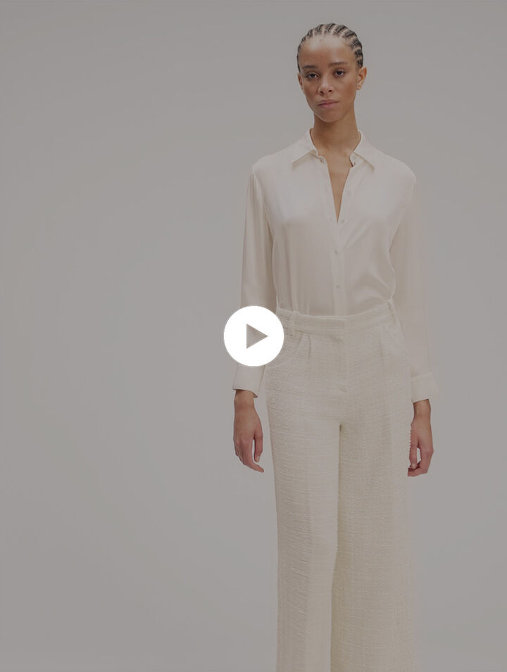 White silk shirt
