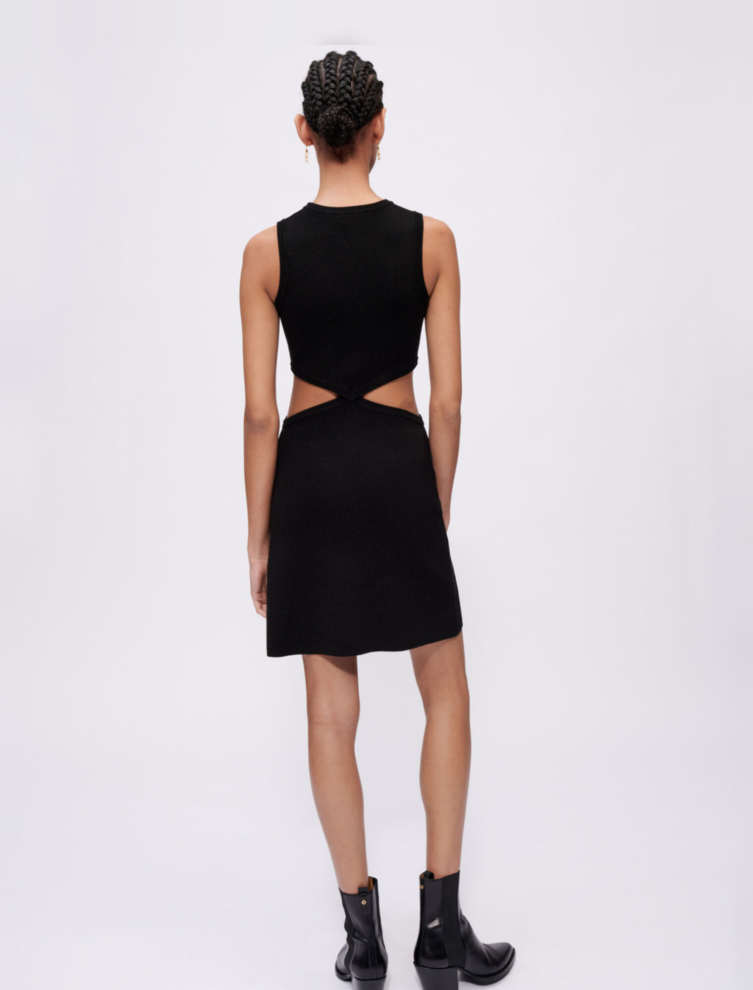 Open-waist mesh dress