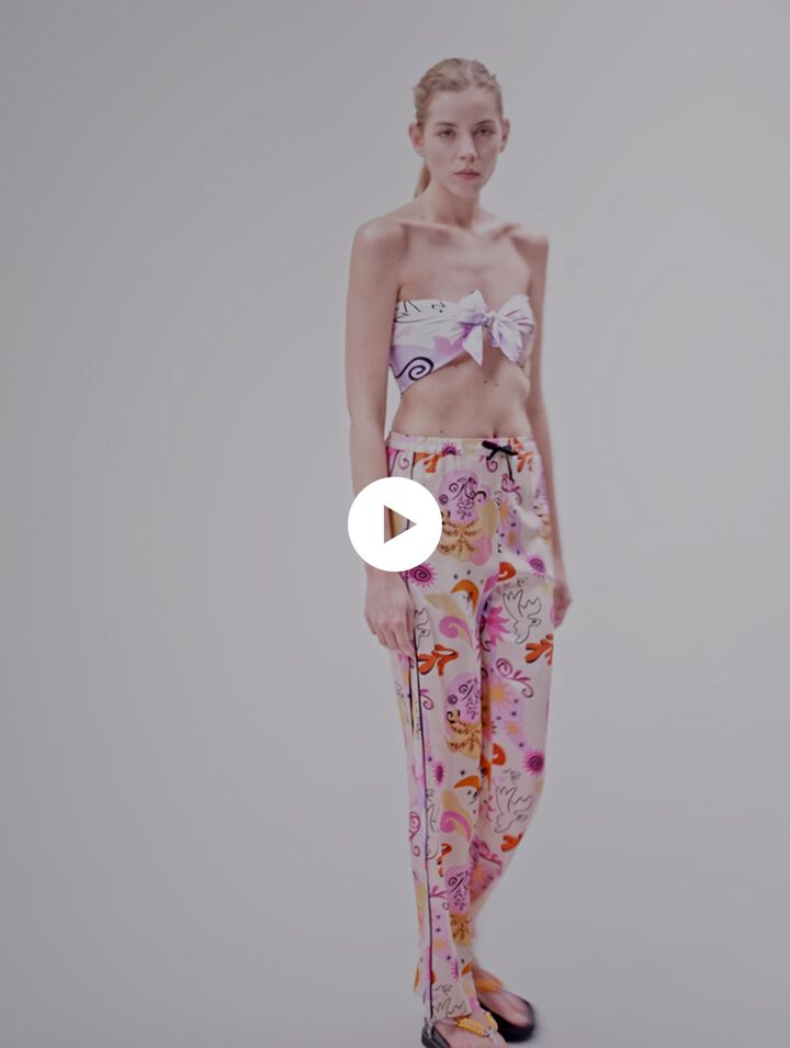 Silk trousers