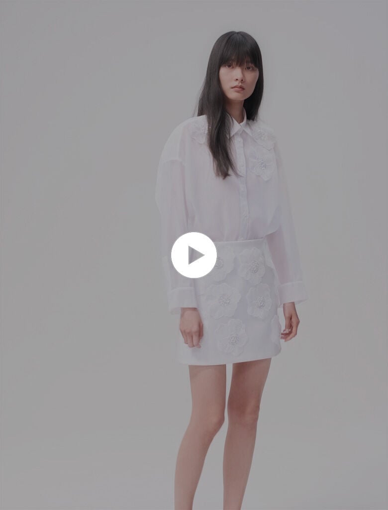 レビュー高評価アイテム特集｜ファッション通販 skirt floral satin Beaded - Maje | skirts Mini スカート