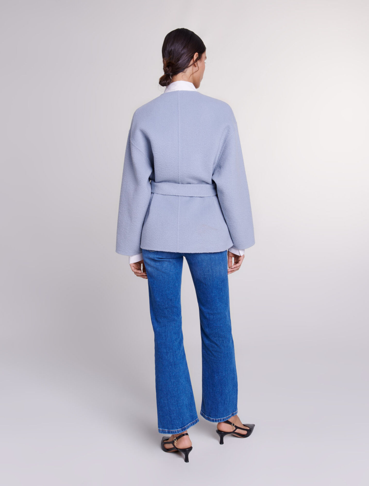Belted short coat