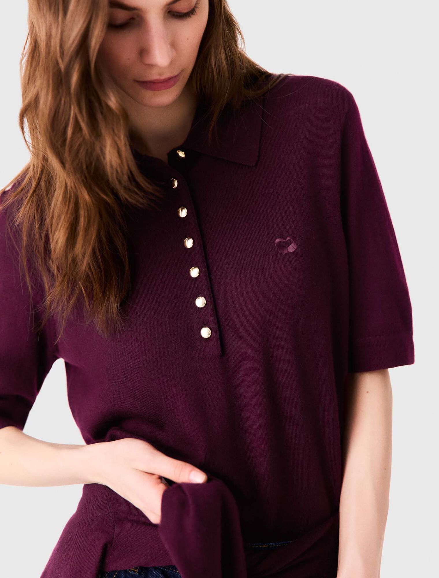 Polo collar jumper