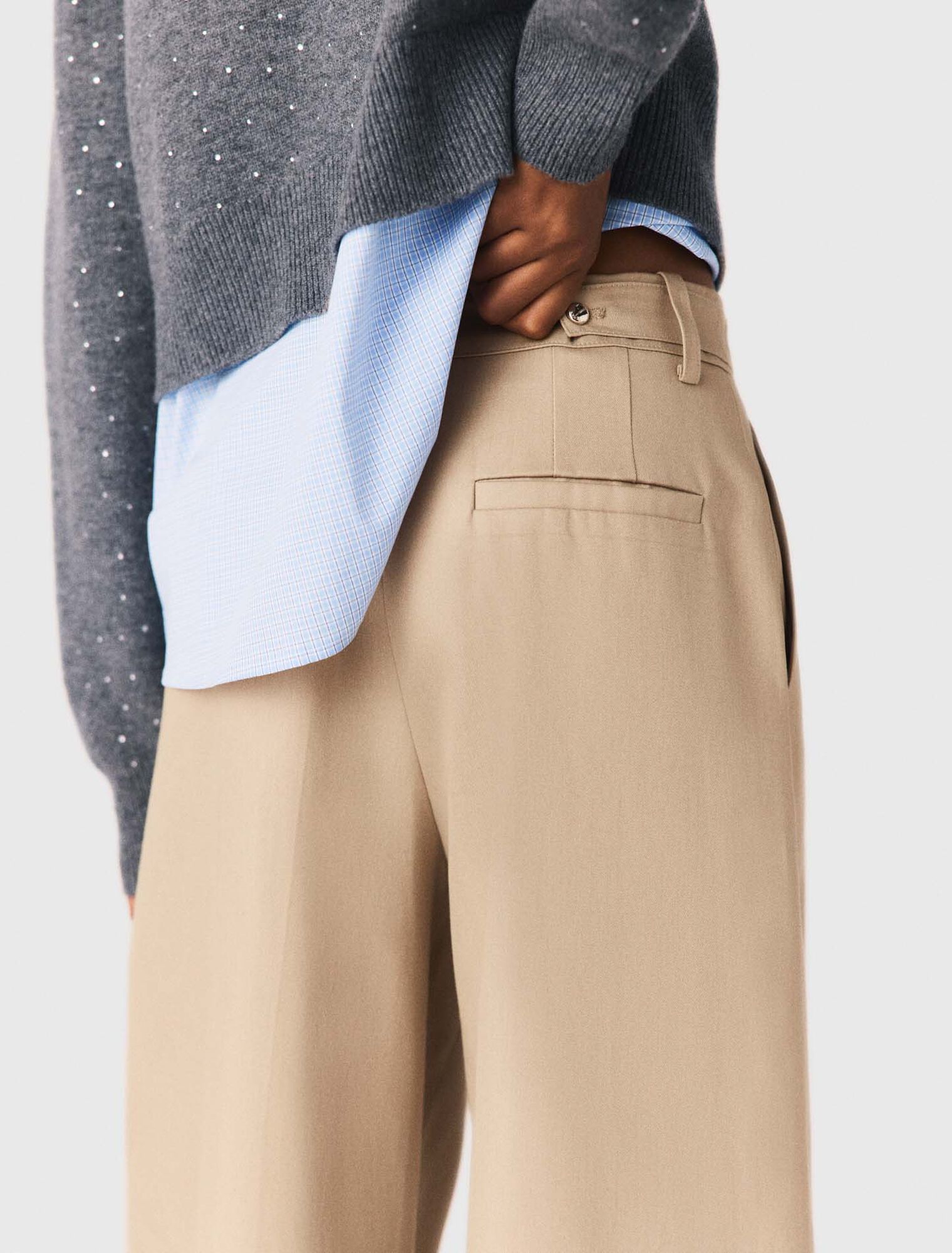 Cotton balloon trousers