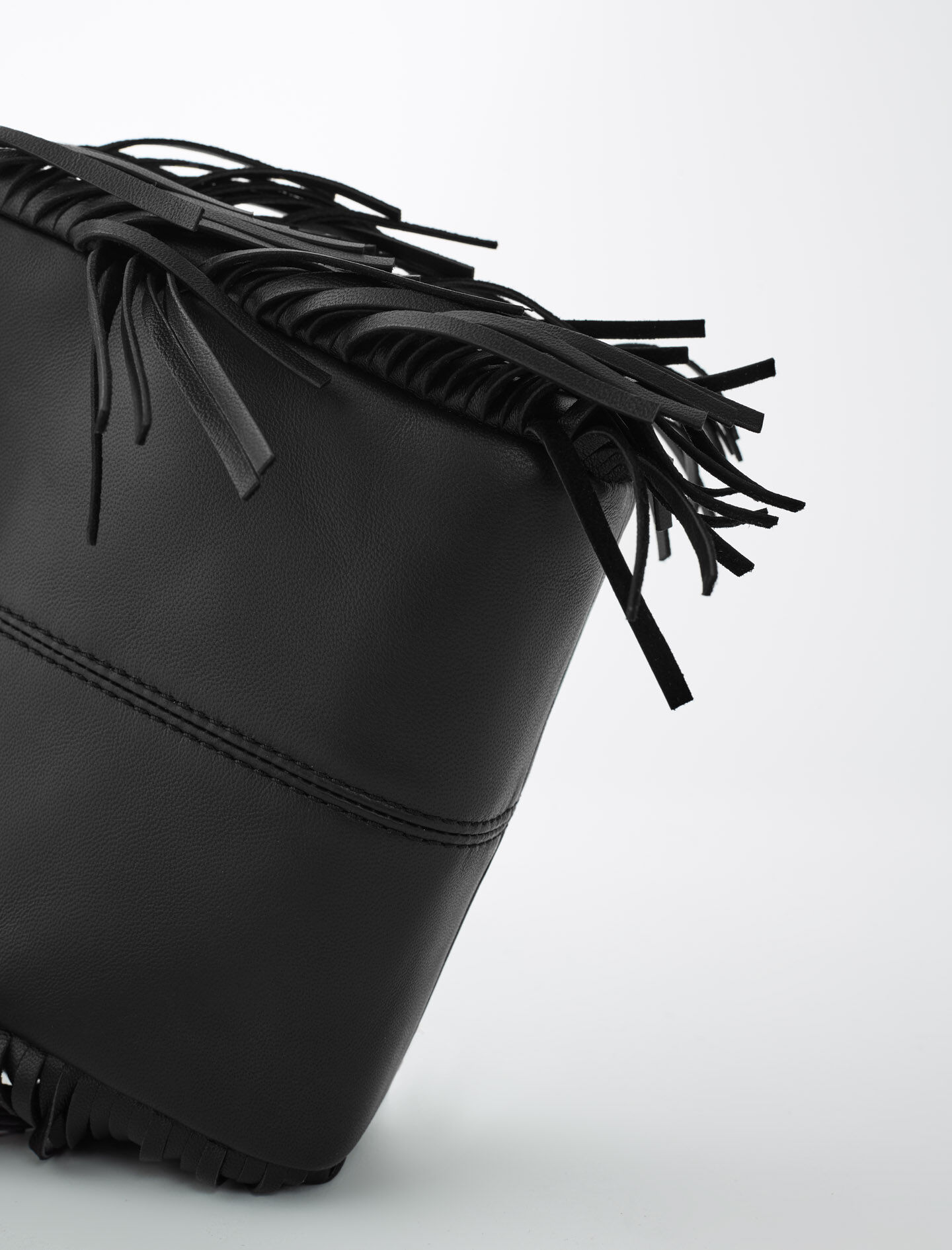 Leather bag with chain strap Black / Gray for Women | Maje