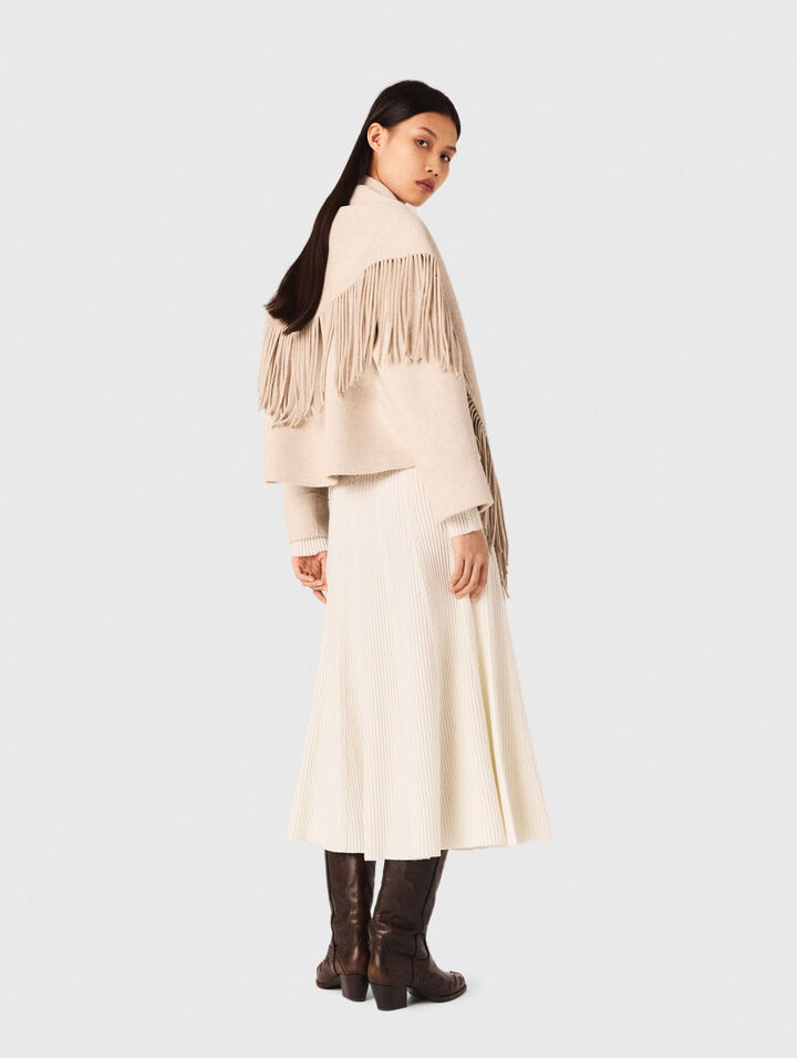 Cropped wool coat