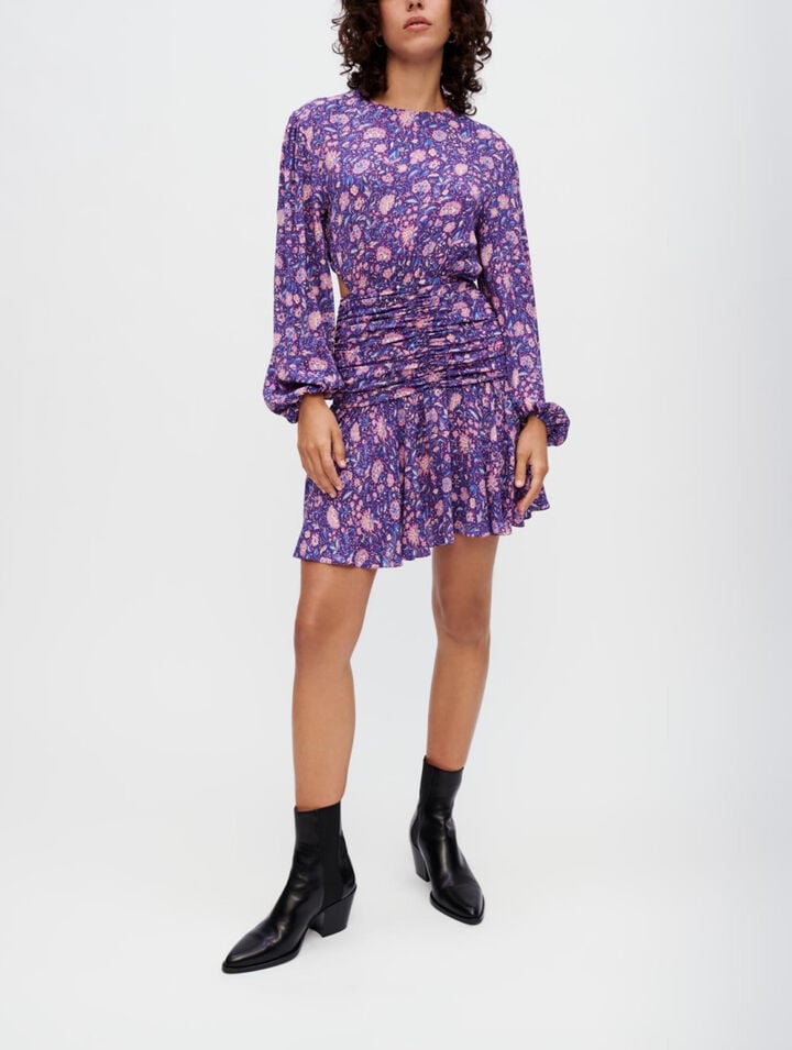 Dahlia printed viscose dress