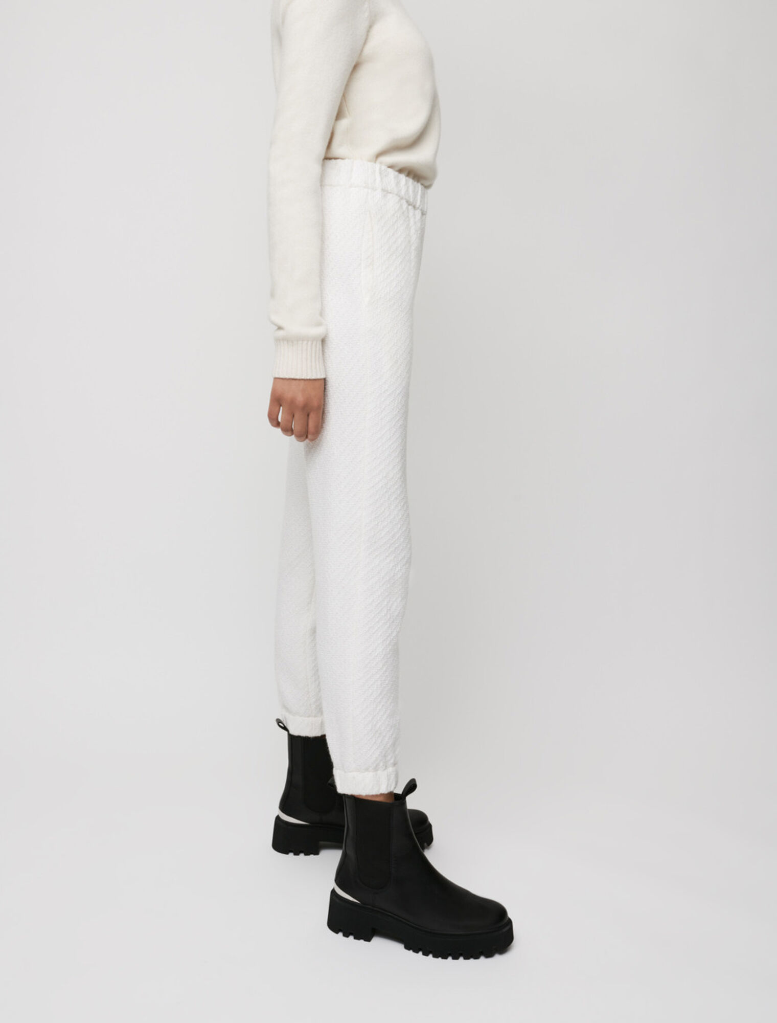 Tweed-style jogging pants