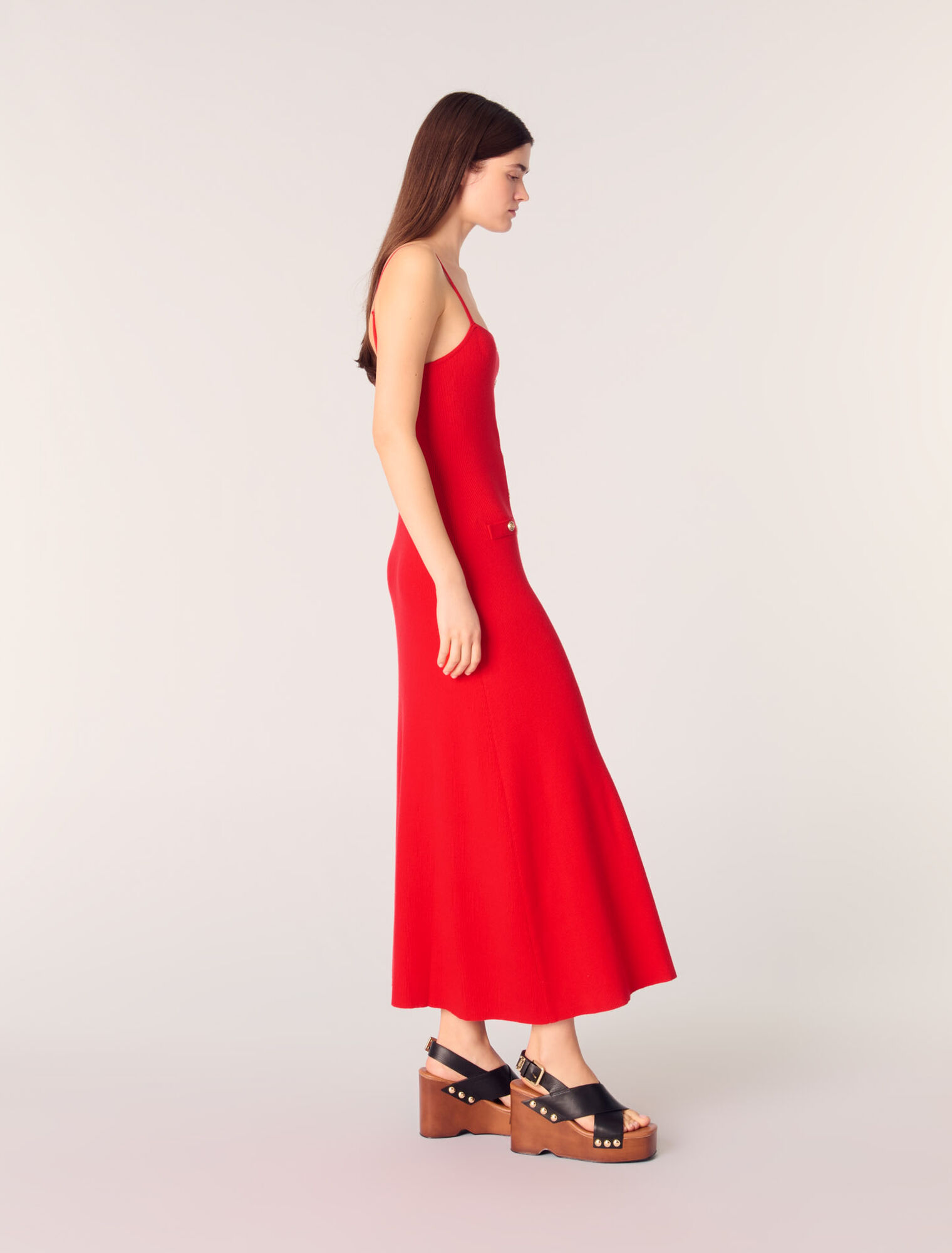 Rib knit maxi dress