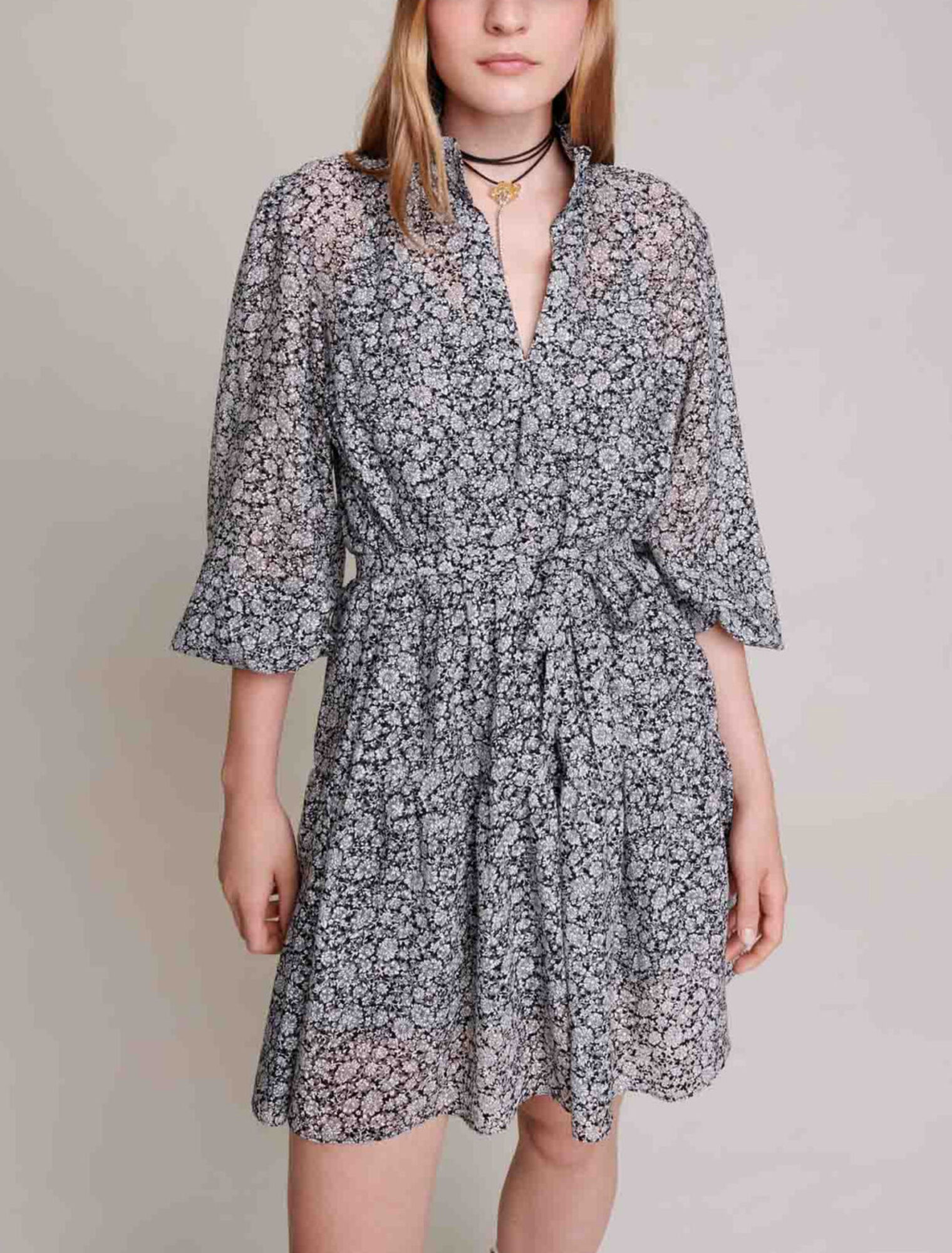 Short patterned dress