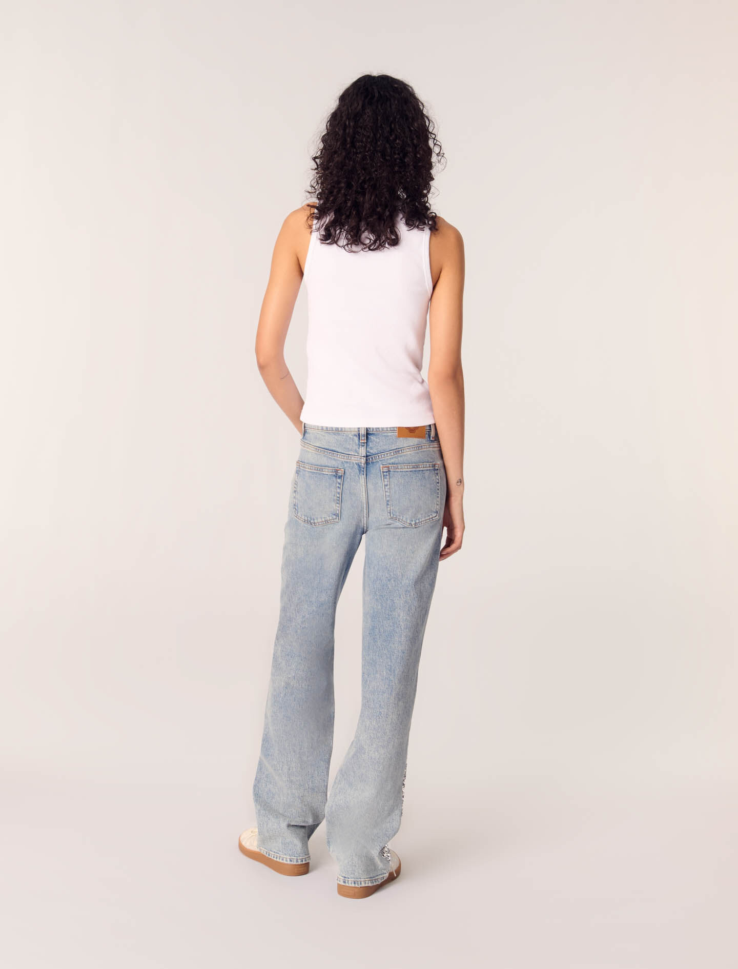 Sequinned jeans Blue for Women | Maje