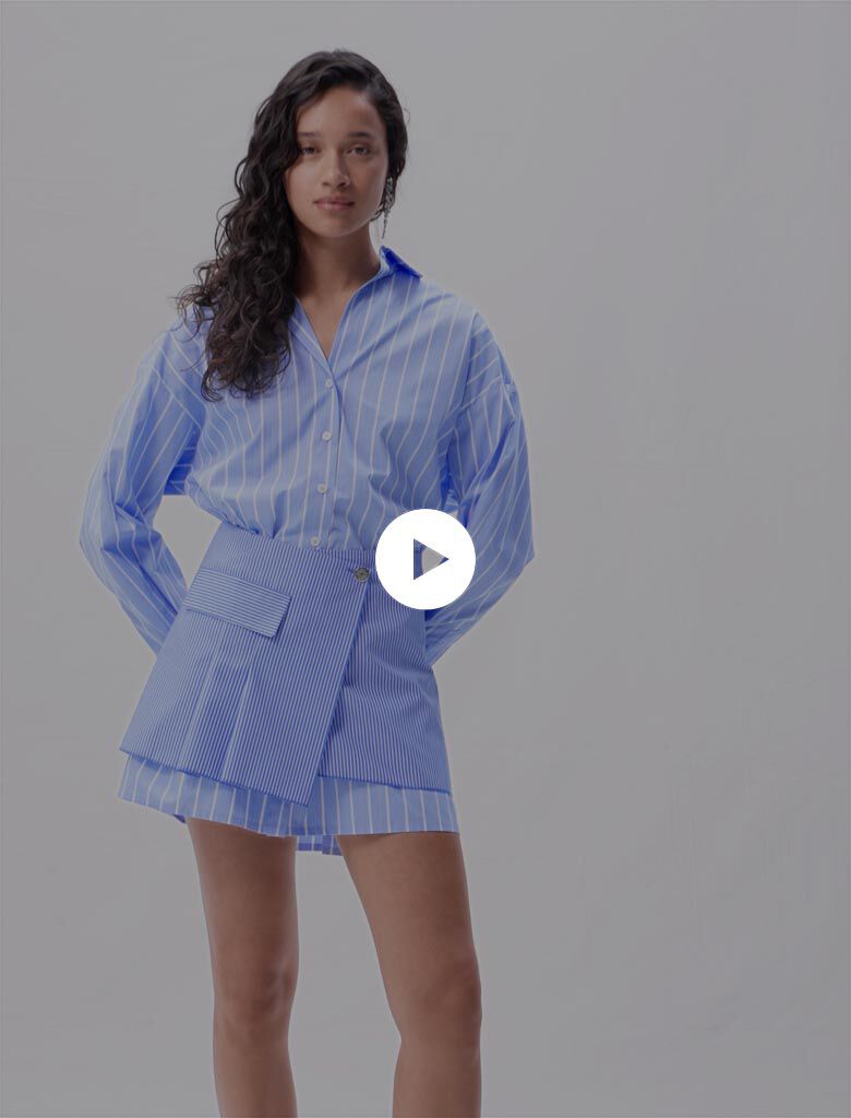 Asymmetric plaid shirt dress maje best sale