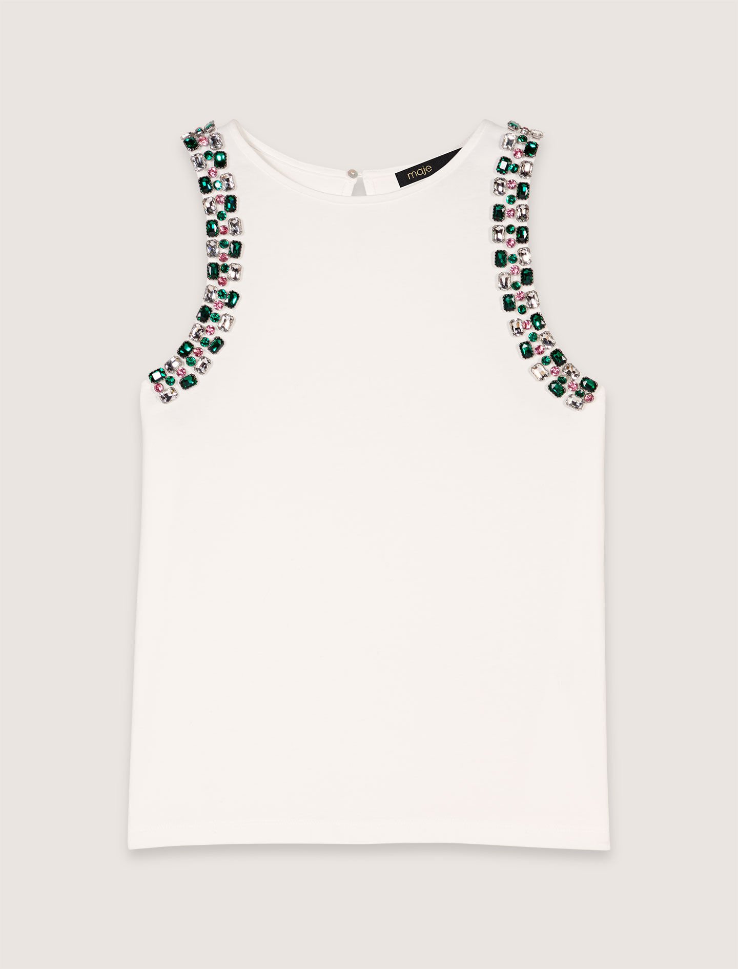 まとめ17点　90cm　100cm Rhinestone vest top White for Women | Maje