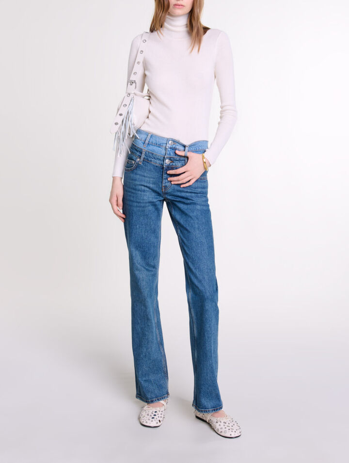 Double waistband jeans