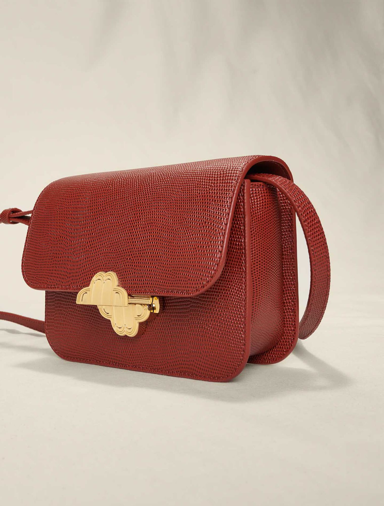 Clover bag in lizard-effect leather