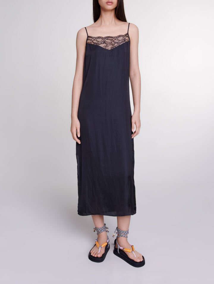 Satin-look maxi dress