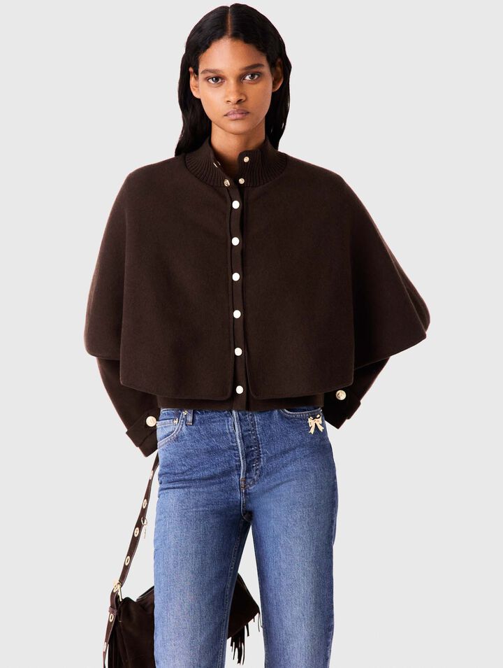 Cape-effect cardigan