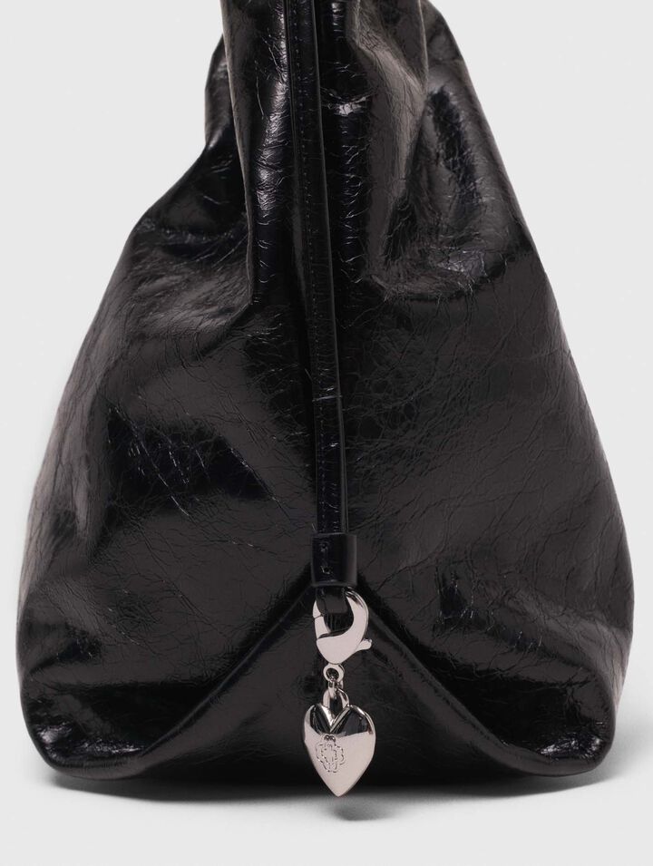 Crackled leather M Tote bag