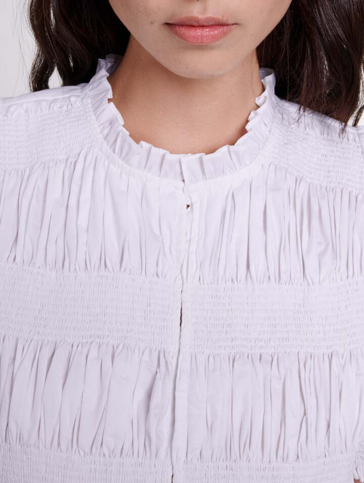 Smocked shirt