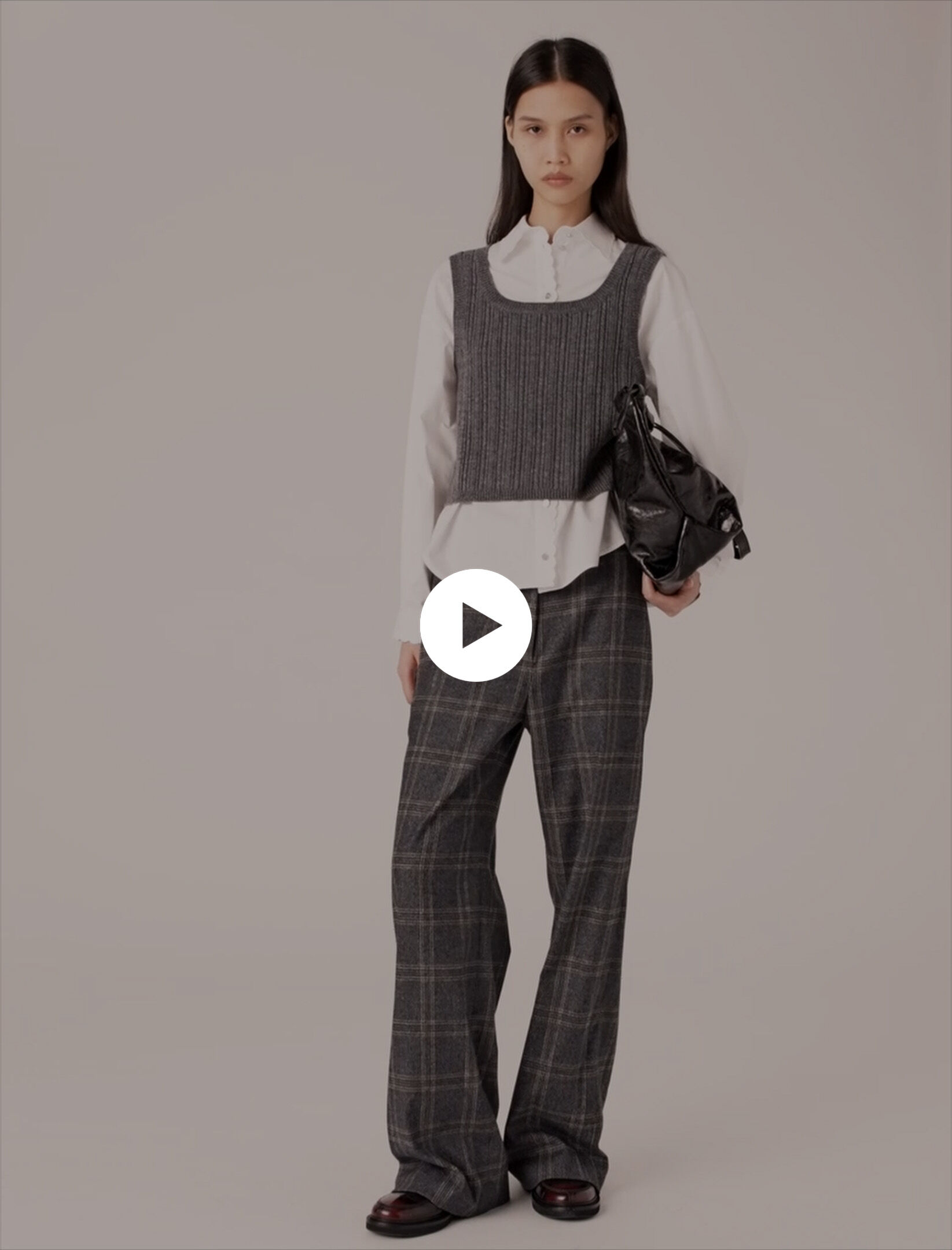 Knit top with removable shirt Black / Gray for Women | Maje