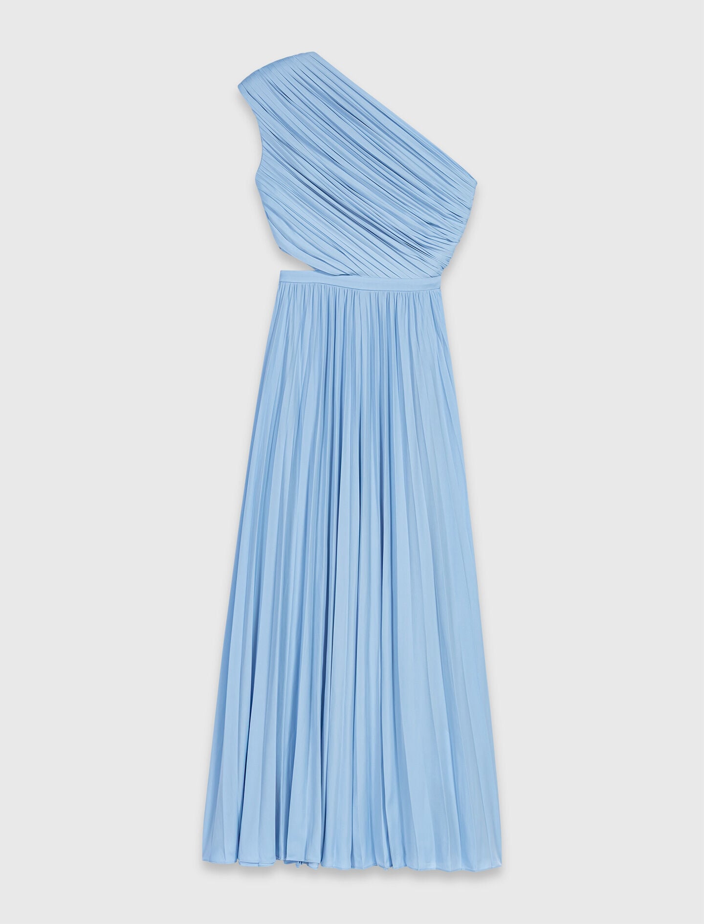 Asymmetrical pleated maxi dress 7