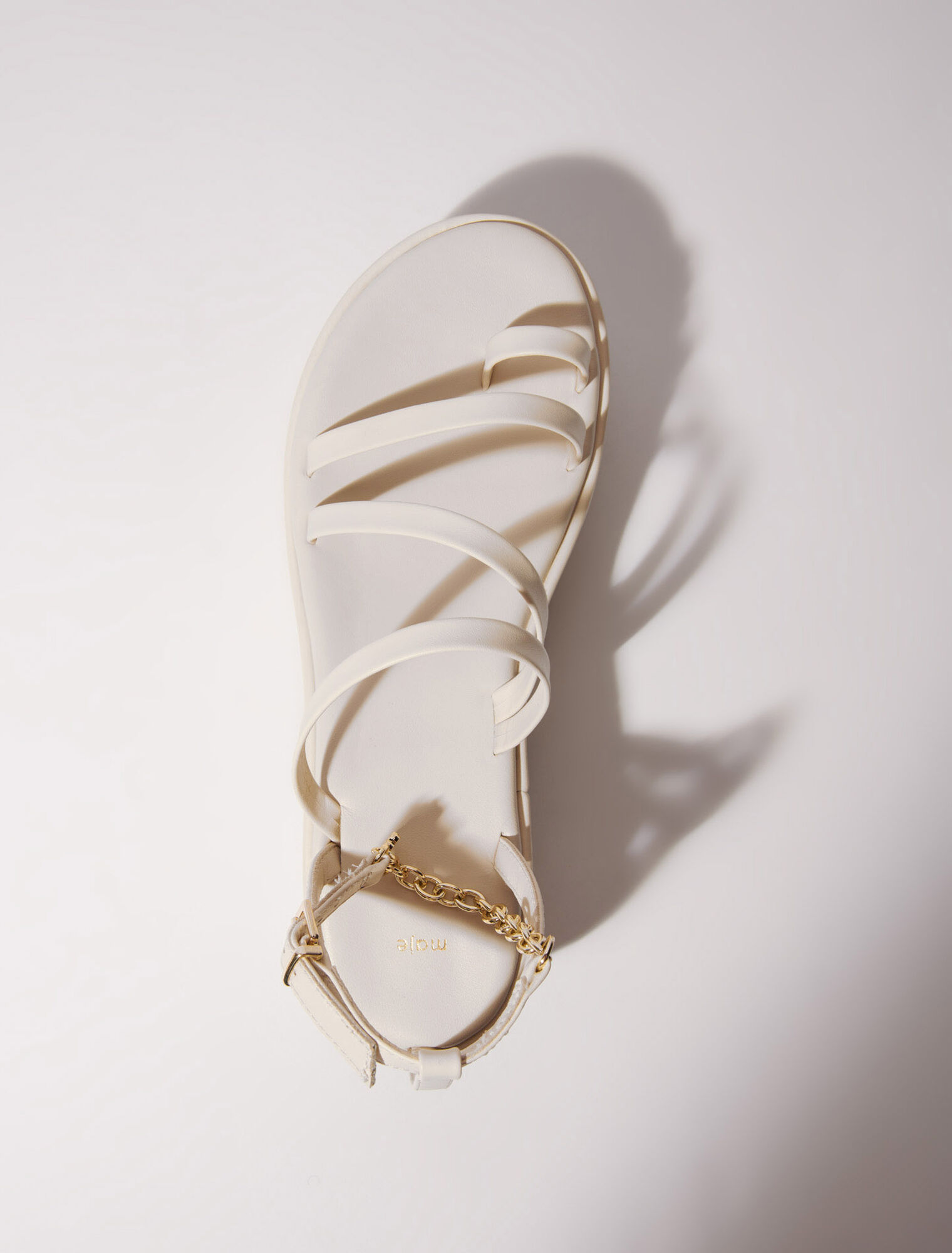 Leather platform sandals