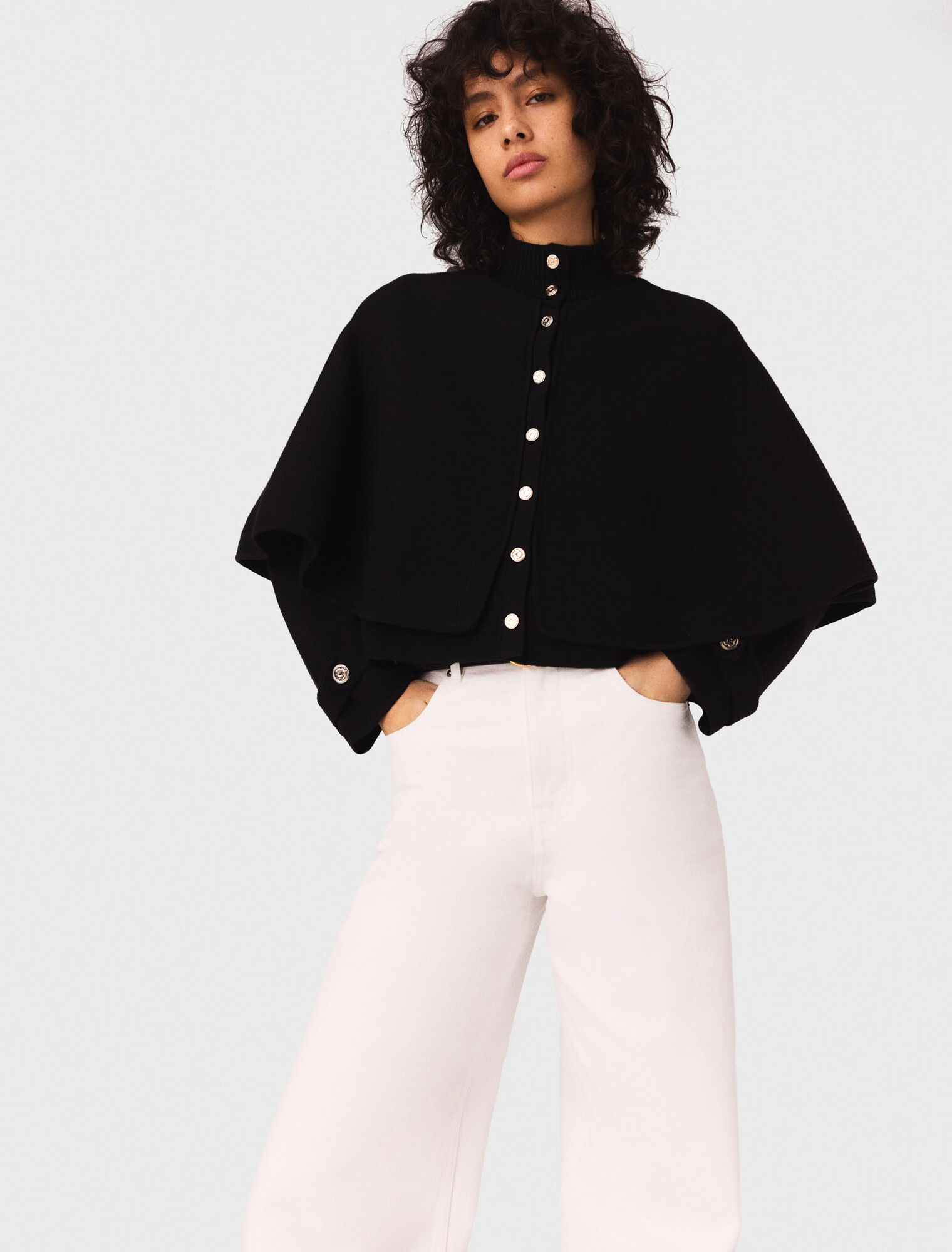 Cape-effect cardigan