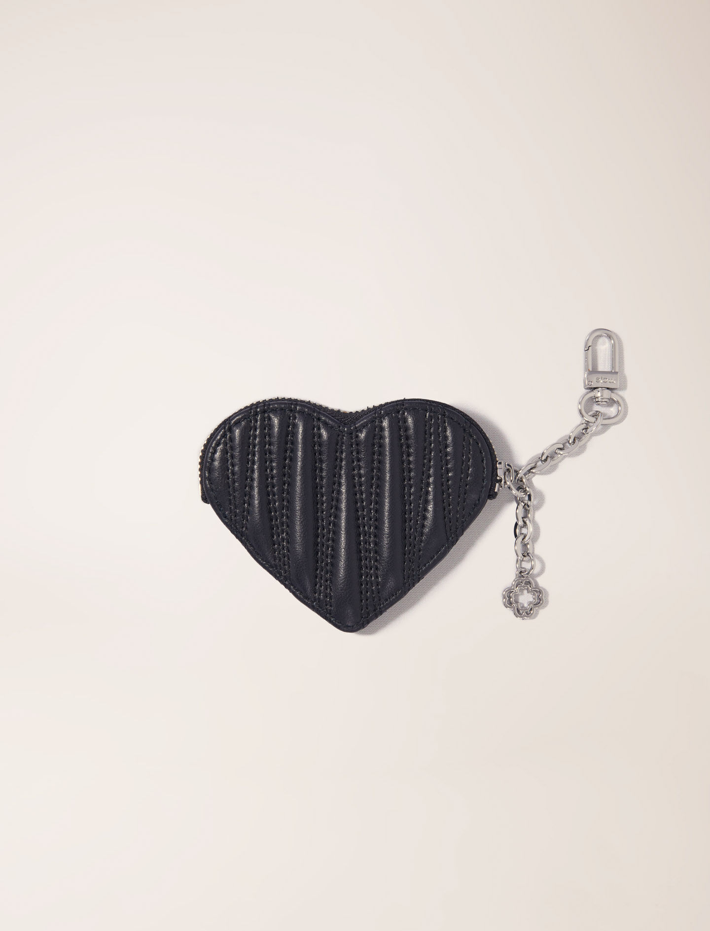 Quilted heart purse Small leather goods Maje