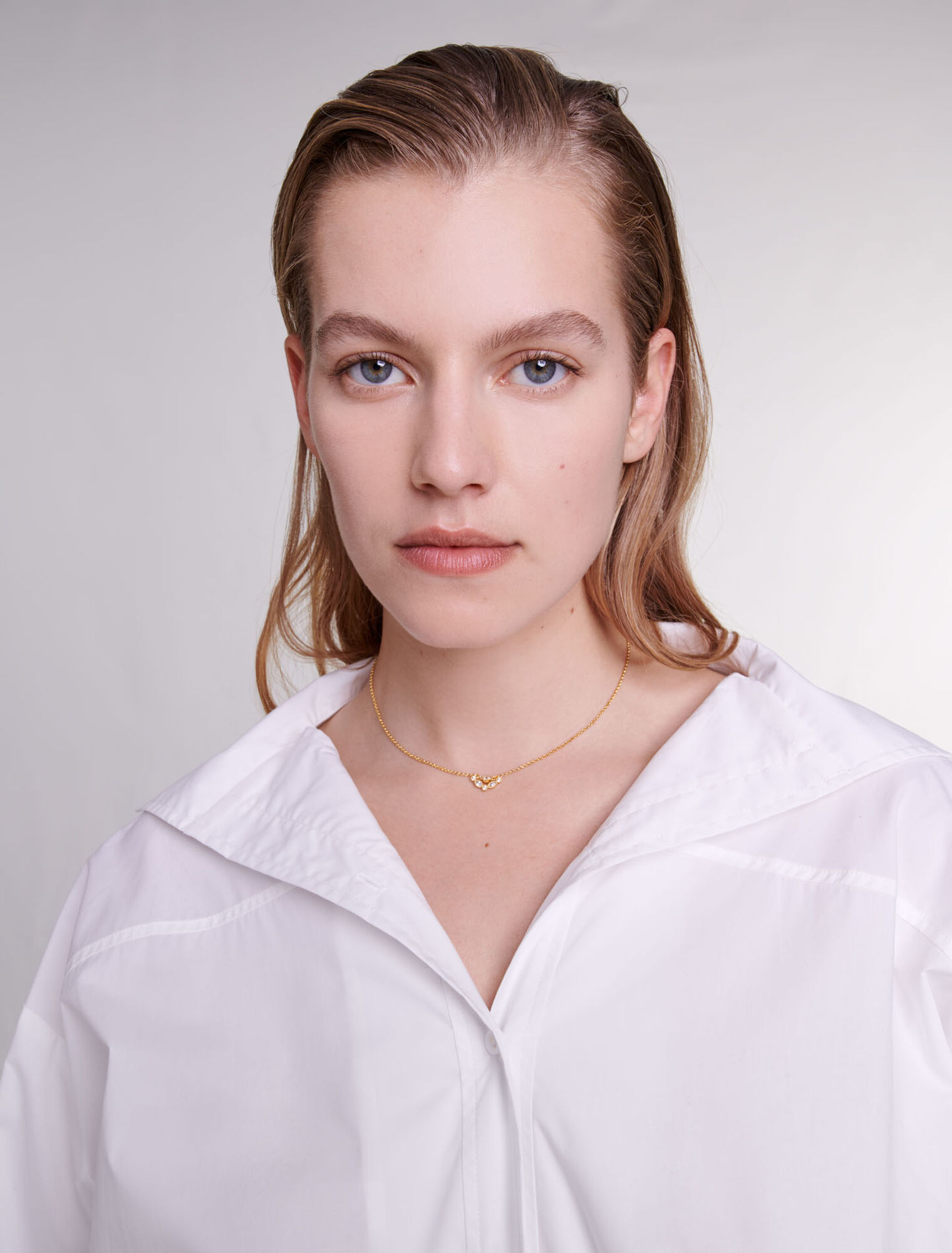 Cropped cotton shirt
